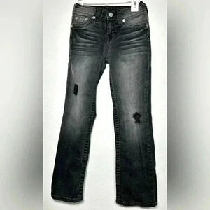 202. True Religion Jeans Kids Size 7 For Girls Or Boys Black Gray